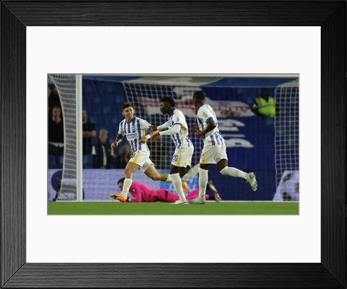 Framed Print : Brighton and Hove Albion v Wolverhampton Wanderers Carabao Cup 18SEP24