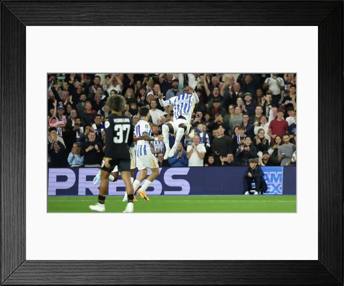 Framed Print : Brighton and Hove Albion v Wolverhampton Wanderers Carabao Cup 18SEP24