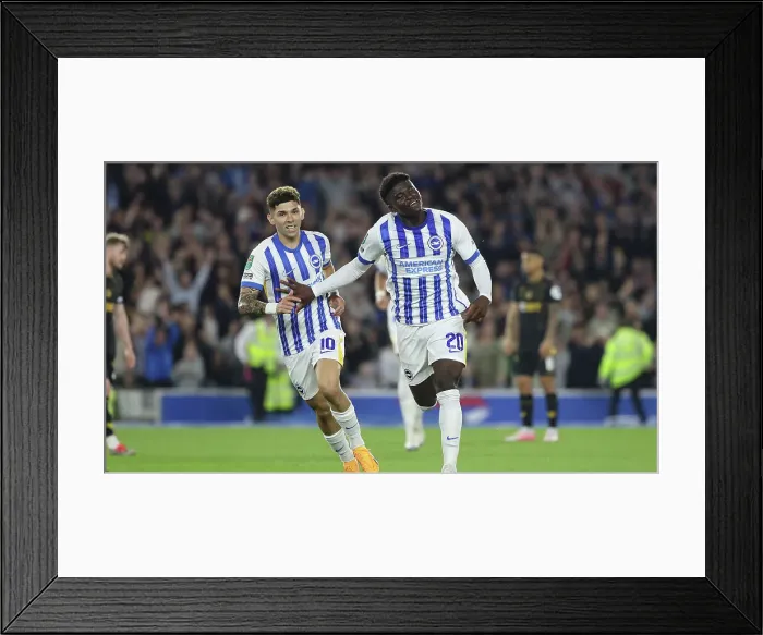 Framed Print : Brighton and Hove Albion v Wolverhampton Wanderers Carabao Cup 18SEP24