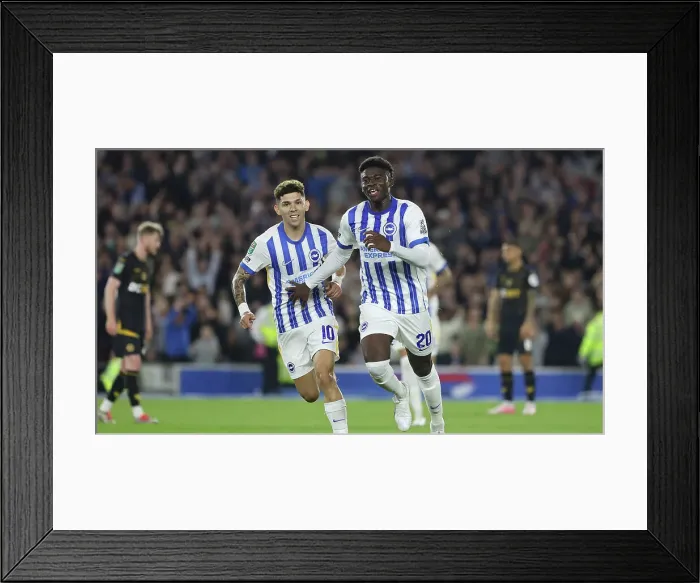 Framed Print : Brighton and Hove Albion v Wolverhampton Wanderers Carabao Cup 18SEP24