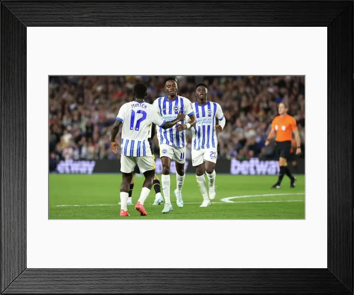 Framed Print : Brighton and Hove Albion v Wolverhampton Wanderers Carabao Cup 18SEP24