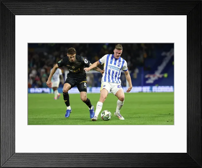 Framed Print : Brighton and Hove Albion v Wolverhampton Wanderers Carabao Cup 18SEP24