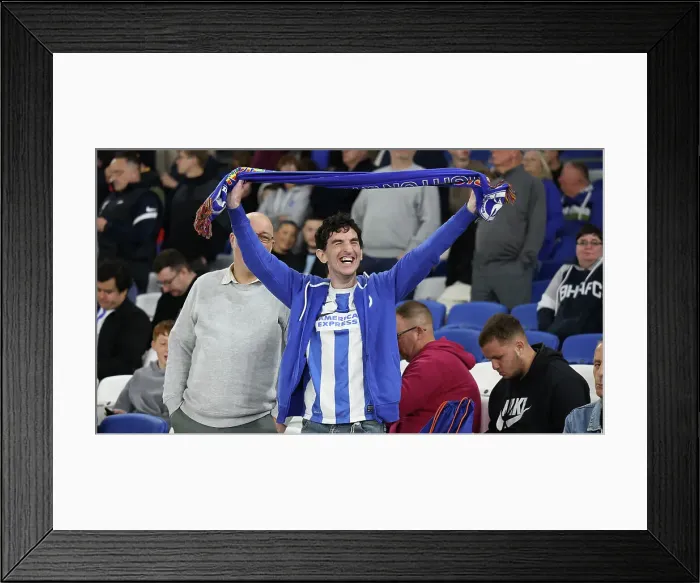 Framed Print : Football Fans Football Supporters With Scarves Framed Print : Football Fans Football Supporters With Scarves
