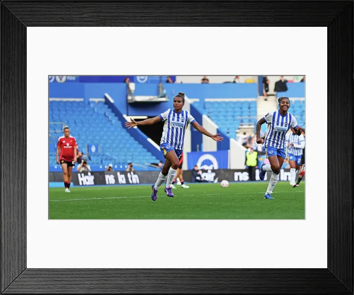 Framed Print : Brighton and Hove Albion Women v Manchester United Women Women's Super League 19OCT24 Framed Print : Brighton and Hove Albion Women v Manchester United Women Women's Super League 19OCT24