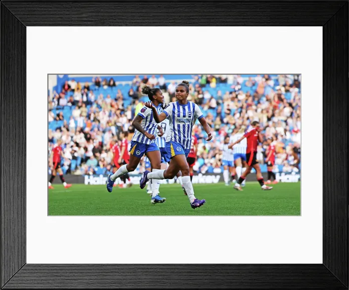 Framed Print : Brighton and Hove Albion Women v Manchester United Women Women's Super League 19OCT24 Framed Print : Brighton and Hove Albion Women v Manchester United Women Women's Super League 19OCT24