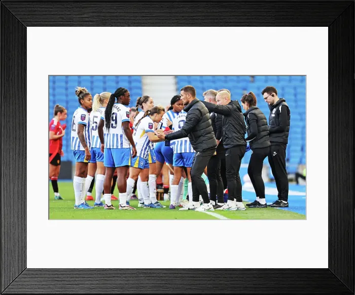 Framed Print : Brighton and Hove Albion Women v Manchester United Women Women's Super League 19OCT24 Framed Print : Brighton and Hove Albion Women v Manchester United Women Women's Super League 19OCT24