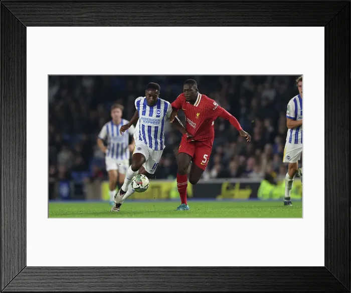 Framed Print : Brighton and Hove Albion v Liverpool Carabao Cup 30OCT24