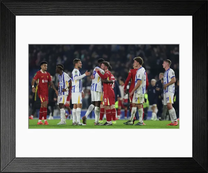 Framed Print : Brighton and Hove Albion v Liverpool Carabao Cup 30OCT24 Framed Print : Brighton and Hove Albion v Liverpool Carabao Cup 30OCT24