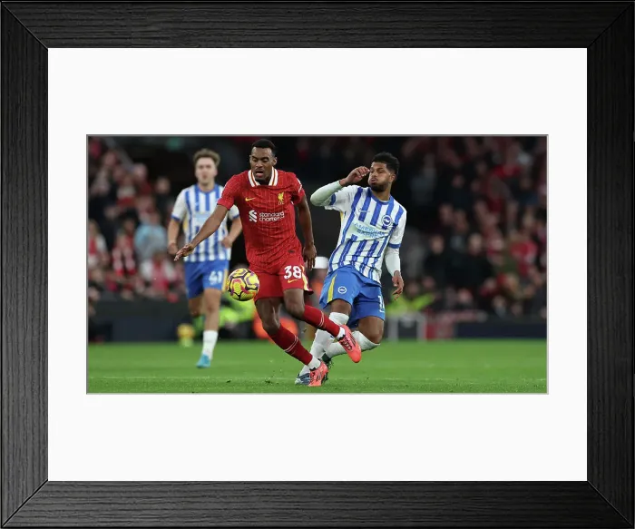 Framed Print : Liverpool v Brighton and Hove Albion Premier League DDMMMYY Framed Print : Liverpool v Brighton and Hove Albion Premier League DDMMMYY