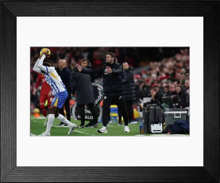 Framed Print : Liverpool v Brighton and Hove Albion Premier League DDMMMYY Framed Print : Liverpool v Brighton and Hove Albion Premier League DDMMMYY