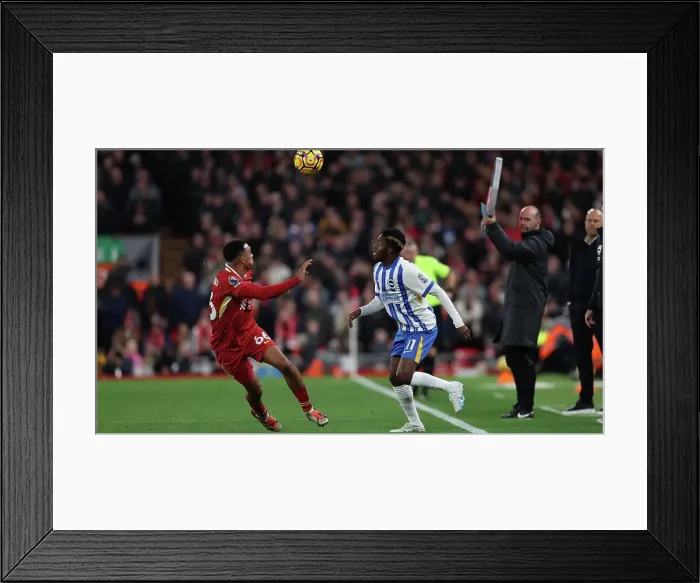 Framed Print : Liverpool v Brighton and Hove Albion Premier League DDMMMYY Framed Print : Liverpool v Brighton and Hove Albion Premier League DDMMMYY