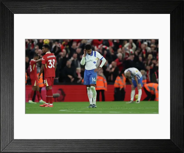 Framed Print : Liverpool v Brighton and Hove Albion Premier League DDMMMYY Framed Print : Liverpool v Brighton and Hove Albion Premier League DDMMMYY