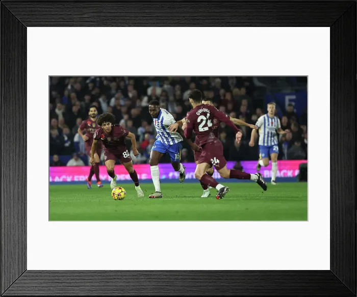 Framed Print : Brighton and Hove Albion v Manchester City Premier League 09NOV24 Framed Print : Brighton and Hove Albion v Manchester City Premier League 09NOV24