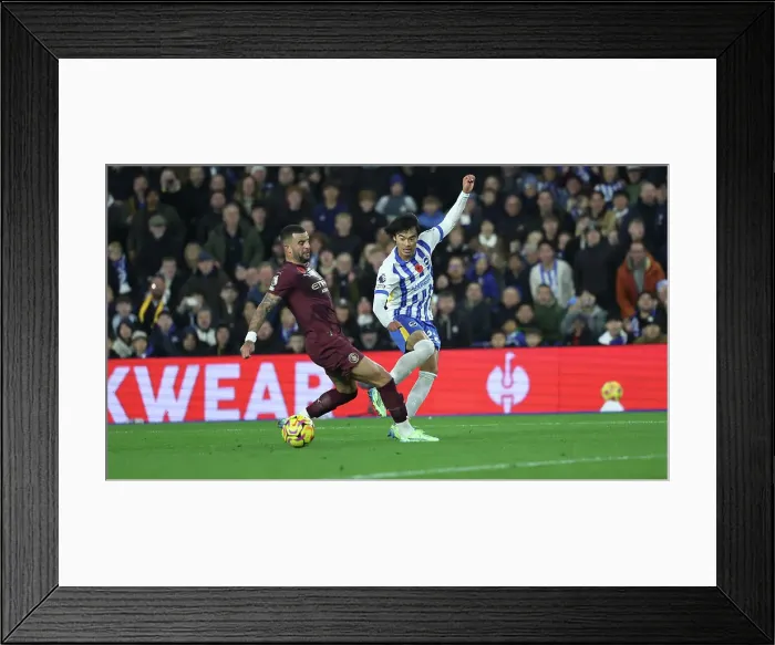 Framed Print : Brighton and Hove Albion v Manchester City Premier League 09NOV24
