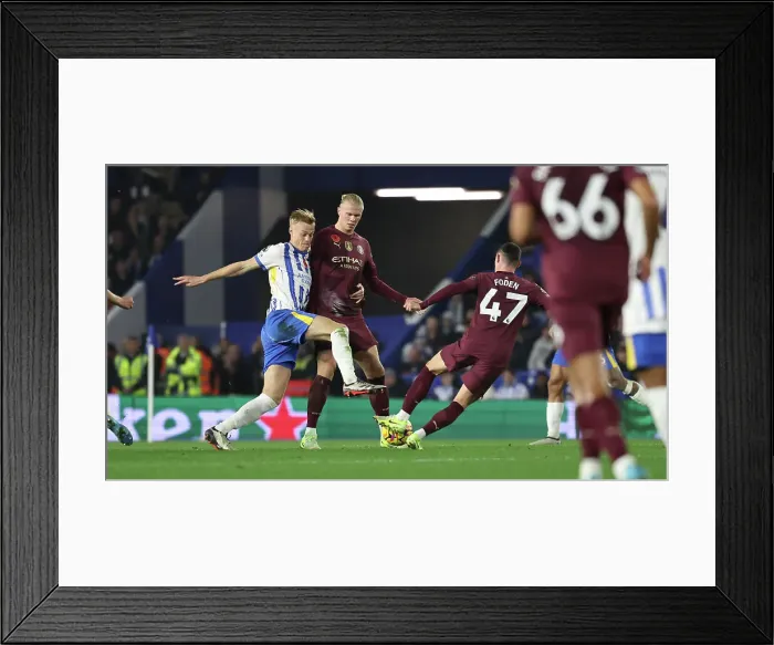 Framed Print : Brighton and Hove Albion v Manchester City Premier League 09NOV24