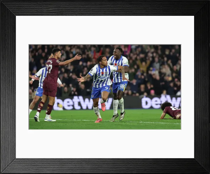 Framed Print : Brighton and Hove Albion v Manchester City Premier League 09NOV24 Framed Print : Brighton and Hove Albion v Manchester City Premier League 09NOV24