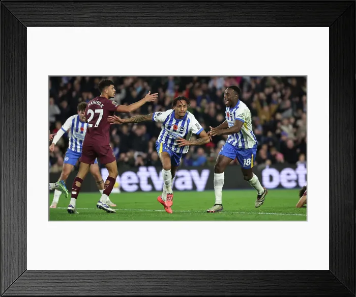Framed Print : Brighton and Hove Albion v Manchester City Premier League 09NOV24 Framed Print : Brighton and Hove Albion v Manchester City Premier League 09NOV24