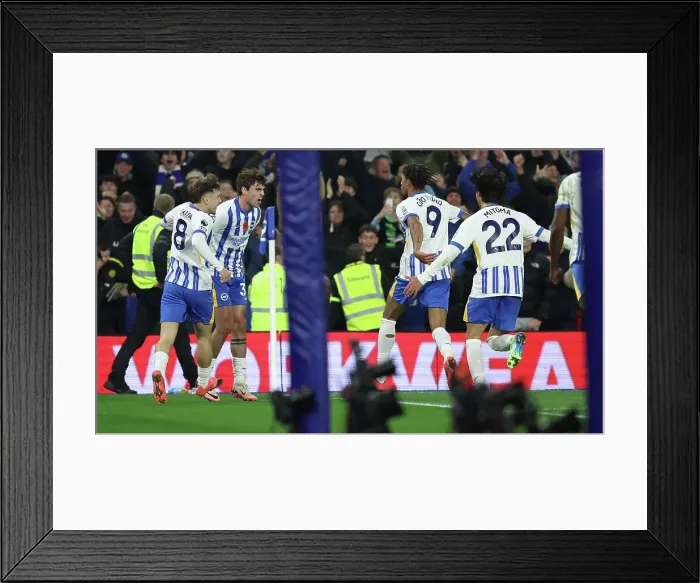 Framed Print : Brighton and Hove Albion v Manchester City Premier League 09NOV24 Framed Print : Brighton and Hove Albion v Manchester City Premier League 09NOV24