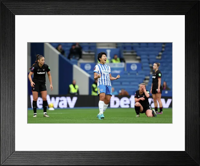 Framed Print : Brighton and Hove Albion Women v West Ham United Women Women's Super League 16NOV24
