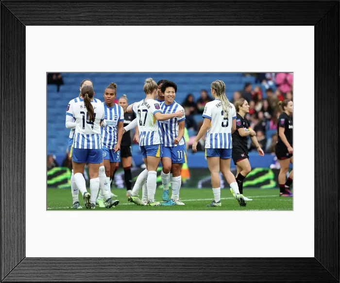 Framed Print : Brighton and Hove Albion Women v West Ham United Women Women's Super League 16NOV24
