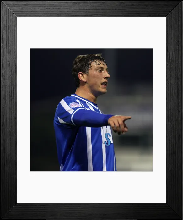 Framed Print : Tommy Elphick: The Unyielding Seagull of Brighton and Hove Albion FC