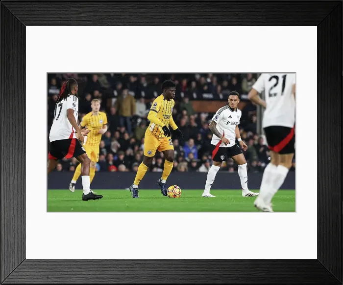 Framed Print : FUlham v Brighton and Hove Albion Premier League 05DEC24 Framed Print : FUlham v Brighton and Hove Albion Premier League 05DEC24