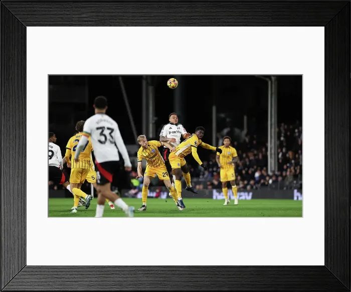 Framed Print : FUlham v Brighton and Hove Albion Premier League 05DEC24 Framed Print : FUlham v Brighton and Hove Albion Premier League 05DEC24