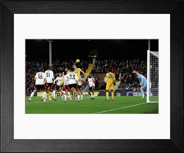 Framed Print : FUlham v Brighton and Hove Albion Premier League 05DEC24 Framed Print : FUlham v Brighton and Hove Albion Premier League 05DEC24