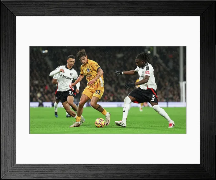 Framed Print : FUlham v Brighton and Hove Albion Premier League 05DEC24 Framed Print : FUlham v Brighton and Hove Albion Premier League 05DEC24