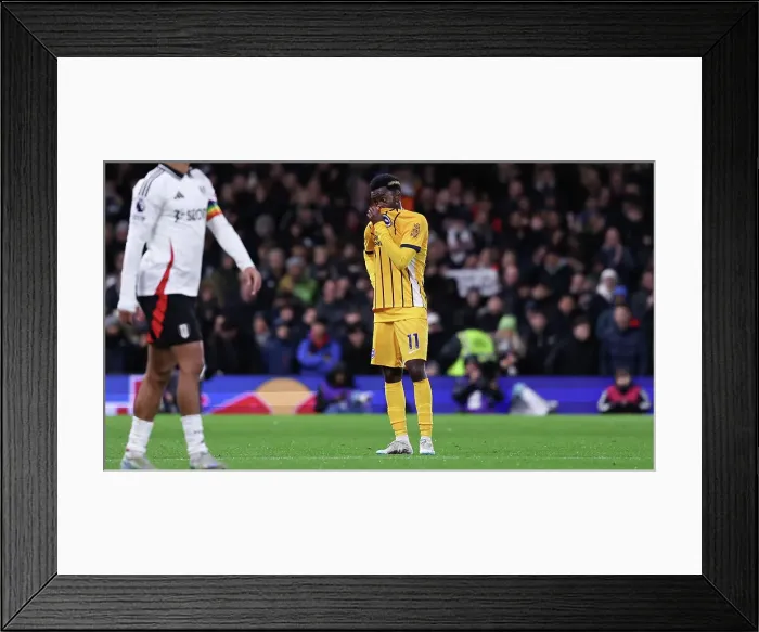 Framed Print : FUlham v Brighton and Hove Albion Premier League 05DEC24 Framed Print : FUlham v Brighton and Hove Albion Premier League 05DEC24
