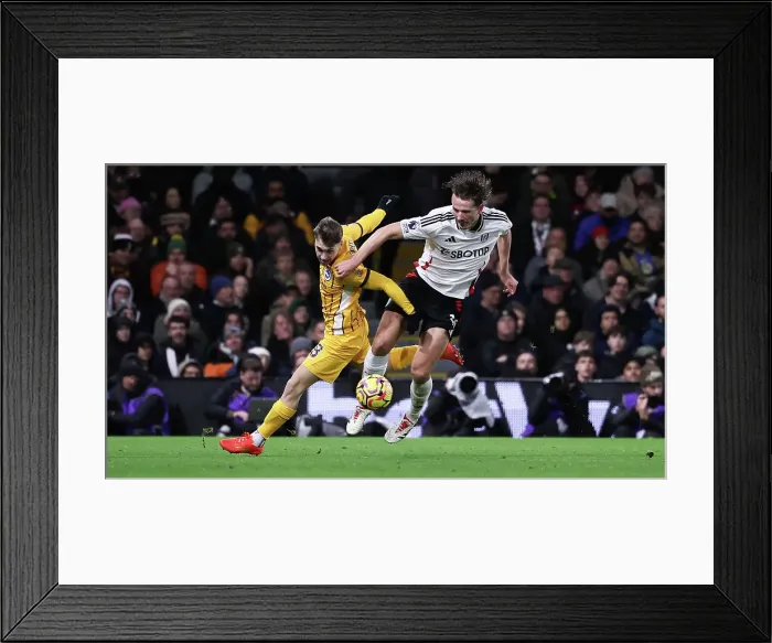 Framed Print : FUlham v Brighton and Hove Albion Premier League 05DEC24 Framed Print : FUlham v Brighton and Hove Albion Premier League 05DEC24