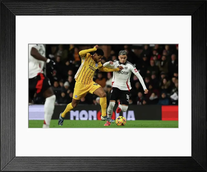 Framed Print : FUlham v Brighton and Hove Albion Premier League 05DEC24 Framed Print : FUlham v Brighton and Hove Albion Premier League 05DEC24