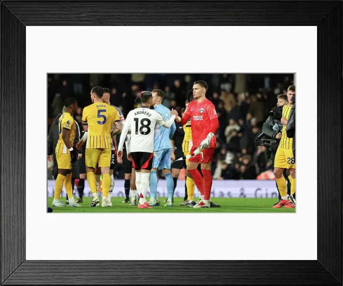 Framed Print : FUlham v Brighton and Hove Albion Premier League 05DEC24 Framed Print : FUlham v Brighton and Hove Albion Premier League 05DEC24