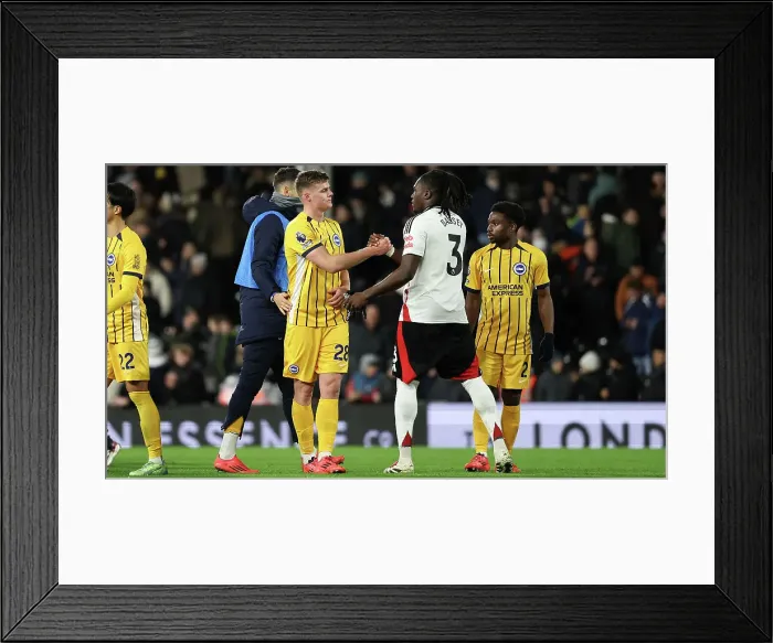 Framed Print : FUlham v Brighton and Hove Albion Premier League 05DEC24 Framed Print : FUlham v Brighton and Hove Albion Premier League 05DEC24