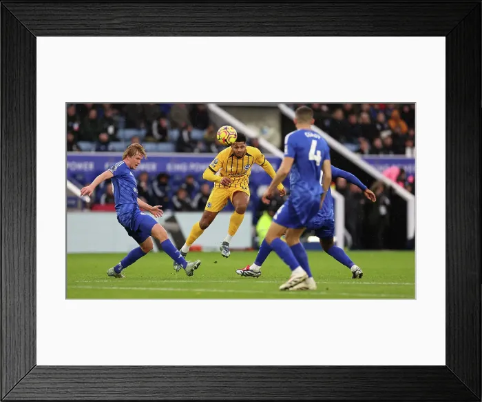 Framed Print : Leicester City v Brighton and Hove Albion Premier League 08DEC24 Framed Print : Leicester City v Brighton and Hove Albion Premier League 08DEC24
