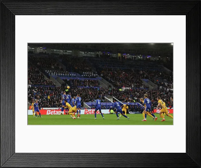 Framed Print : Leicester City v Brighton and Hove Albion Premier League 08DEC24 Framed Print : Leicester City v Brighton and Hove Albion Premier League 08DEC24