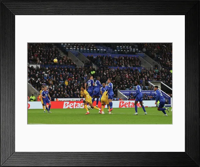Framed Print : Leicester City v Brighton and Hove Albion Premier League 08DEC24 Framed Print : Leicester City v Brighton and Hove Albion Premier League 08DEC24