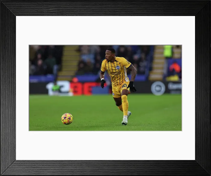 Framed Print : Leicester City v Brighton and Hove Albion Premier League 08DEC24 Framed Print : Leicester City v Brighton and Hove Albion Premier League 08DEC24