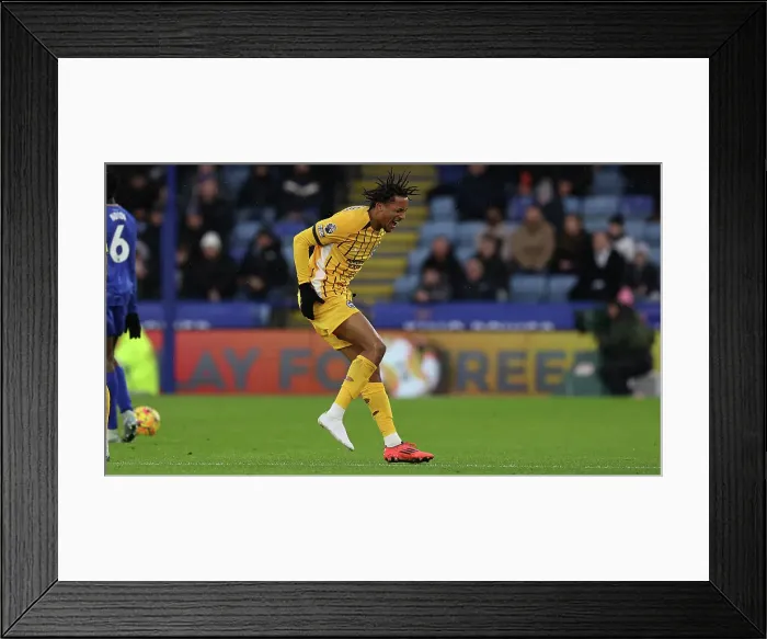 Framed Print : Leicester City v Brighton and Hove Albion Premier League 08DEC24 Framed Print : Leicester City v Brighton and Hove Albion Premier League 08DEC24
