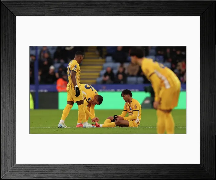 Framed Print : Leicester City v Brighton and Hove Albion Premier League 08DEC24 Framed Print : Leicester City v Brighton and Hove Albion Premier League 08DEC24