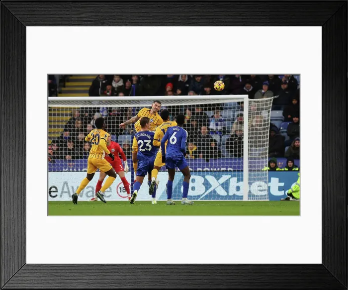 Framed Print : Leicester City v Brighton and Hove Albion Premier League 08DEC24 Framed Print : Leicester City v Brighton and Hove Albion Premier League 08DEC24