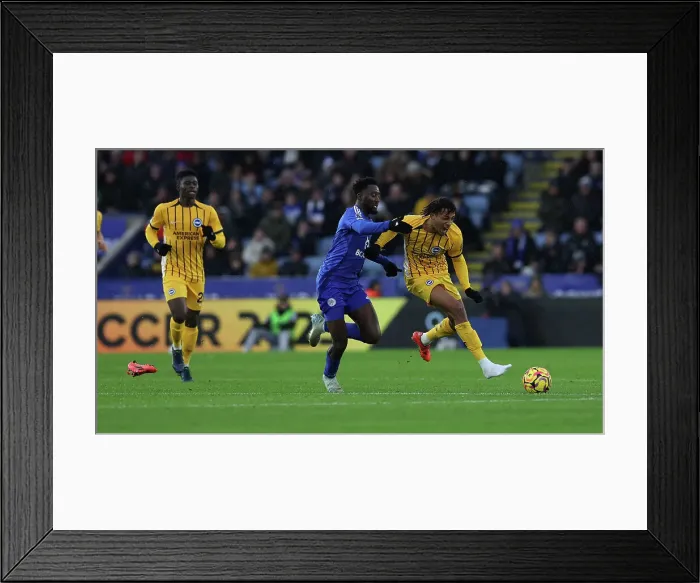 Framed Print : Leicester City v Brighton and Hove Albion Premier League 08DEC24