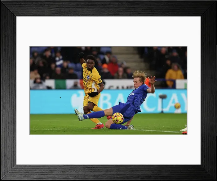 Framed Print : Leicester City v Brighton and Hove Albion Premier League 08DEC24 Framed Print : Leicester City v Brighton and Hove Albion Premier League 08DEC24