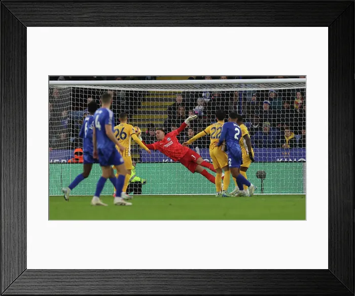 Framed Print : Leicester City v Brighton and Hove Albion Premier League 08DEC24 Framed Print : Leicester City v Brighton and Hove Albion Premier League 08DEC24