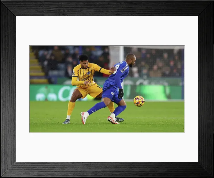 Framed Print : Leicester City v Brighton and Hove Albion Premier League 08DEC24 Framed Print : Leicester City v Brighton and Hove Albion Premier League 08DEC24