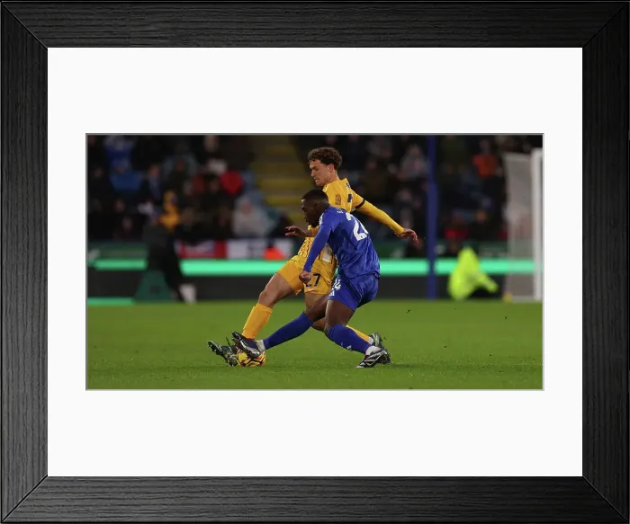 Framed Print : Leicester City v Brighton and Hove Albion Premier League 08DEC24 Framed Print : Leicester City v Brighton and Hove Albion Premier League 08DEC24