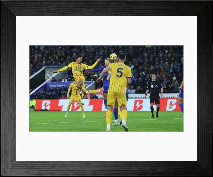 Framed Print : Leicester City v Brighton and Hove Albion Premier League 08DEC24