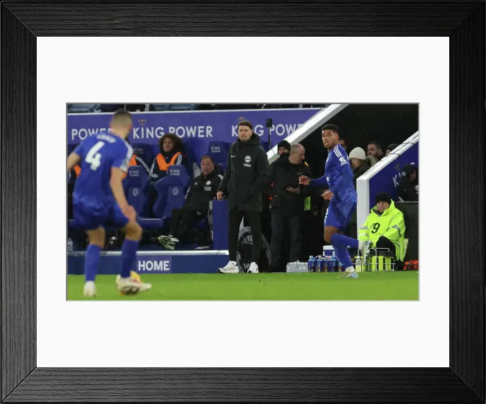 Framed Print : Leicester City v Brighton and Hove Albion Premier League 08DEC24 Framed Print : Leicester City v Brighton and Hove Albion Premier League 08DEC24