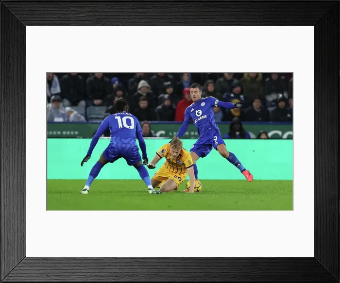 Framed Print : Leicester City v Brighton and Hove Albion Premier League 08DEC24