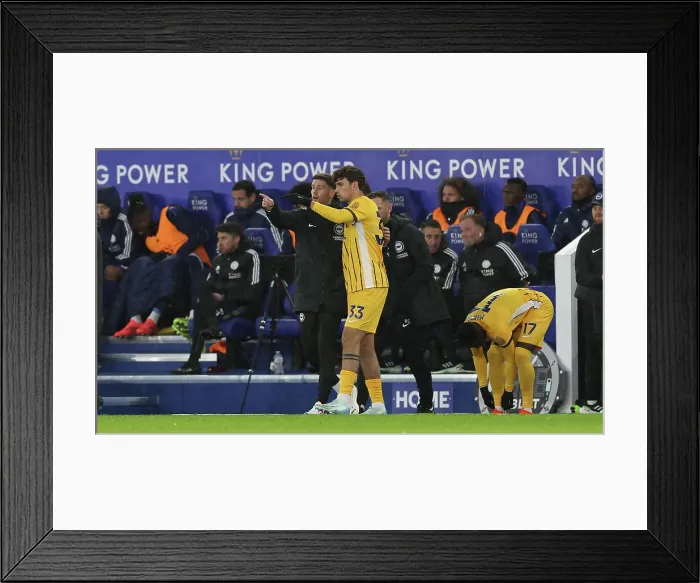 Framed Print : Leicester City v Brighton and Hove Albion Premier League 08DEC24 Framed Print : Leicester City v Brighton and Hove Albion Premier League 08DEC24